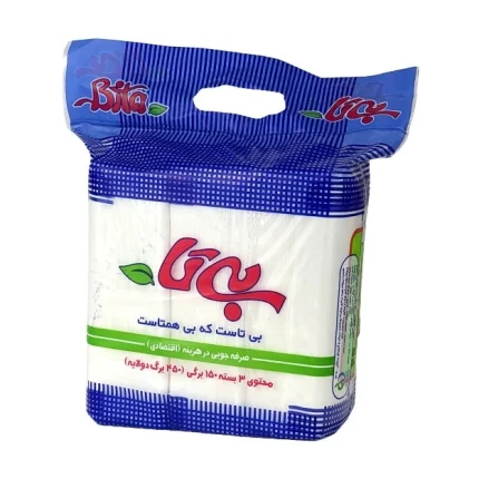 دستمال کاغذی بیتا- اقتصادی 450ورق دولایه (3بسته150ورقی)