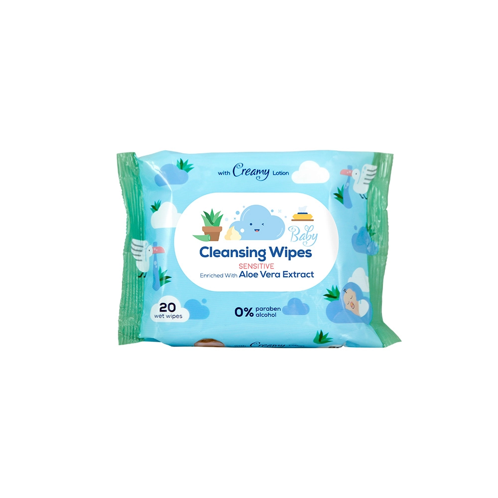 6264707020684 دستمال مرطوب کودک کانواس- پوست حساس با آلوئه ورا 20 برگی - تصویر 1