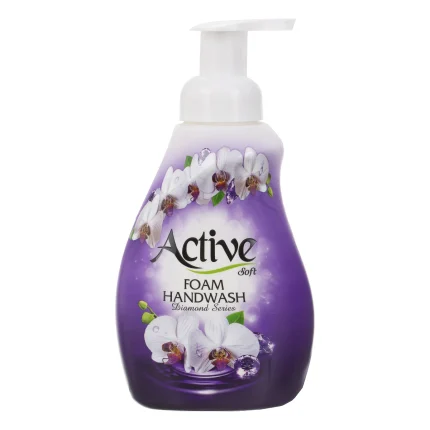 مایع دستشویی فوم دیاموند اکتیو- بنفش 500گرم